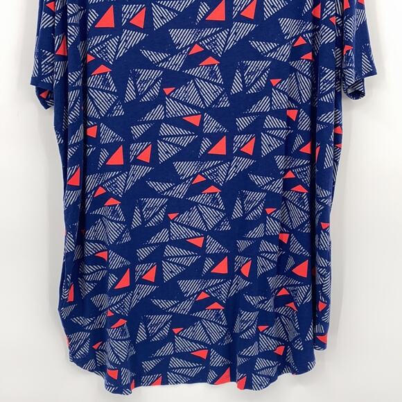 Lularoe Women's Blue & Orange Short Sleeve Top Size Medium - Picture 9 of 9